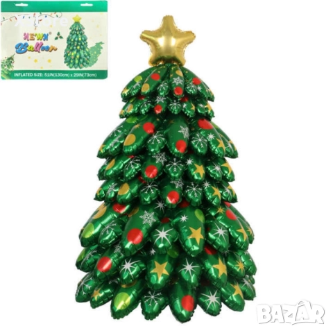 Коледни балони 9 части - 3D Коледна елха с цветни ярки акценти, снимка 3 - Декорация за дома - 52441618