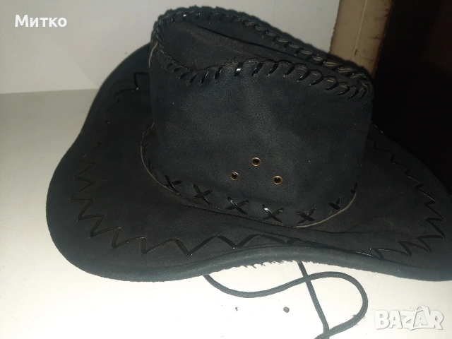 Кожена каубойска шапка, снимка 11 - Шапки - 53078112