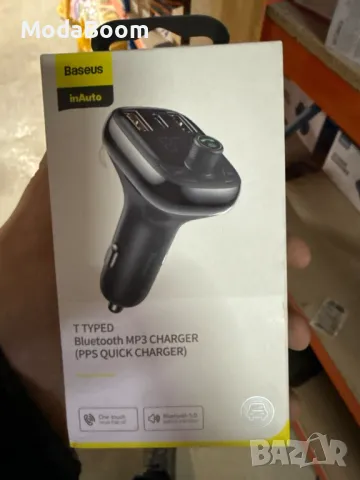 Безжичен MP3 трансмитер и зарядно устройство BASEUS S-13 T Type