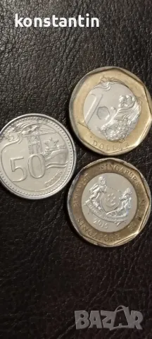 БИМЕТАЛНИ 2 ДОЛАРА И 1/2 СИНГАПУР, снимка 1