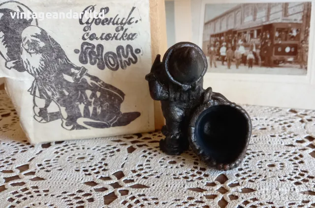 Пластика мед, съветска, гном, джудже, снимка 5 - Антикварни и старинни предмети - 47464877