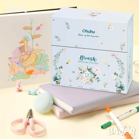 Ohuhu Maui Series маркери с два писеца тип четка и тънък писец, Ohuhu 120 цвята, снимка 8 - Ученически пособия, канцеларски материали - 52183311