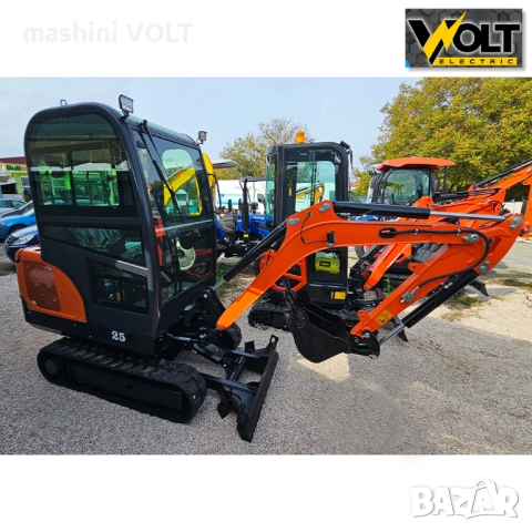 Мини багер NT-E25, 2.5 тона, с кабина и чупеща стрела, снимка 2 - Индустриална техника - 52131833