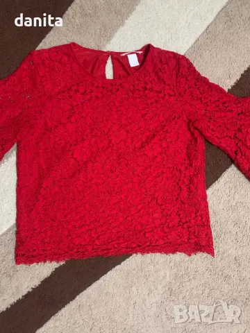 H&M дантелен топ