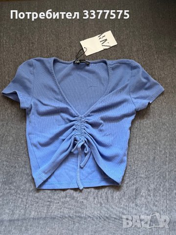 Zara crop top къса блуза, снимка 3 - Корсети, бюстиета, топове - 39908730