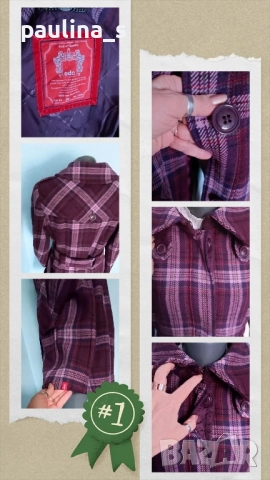 Два различни броя / Уникално Винтидж Вълнено палто "EDC" by Esprit , снимка 11 - Палта, манта - 48424841