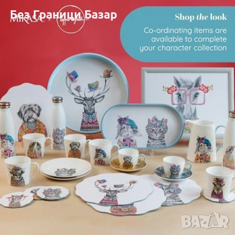 Нови Порцеланови чинии за торта Mikasa Tipperleyhill, комплект от 2 броя, снимка 6 - Чинии - 51691058