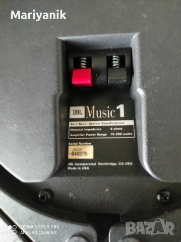JBL music 1  made in USA, снимка 3 - Тонколони - 52921229