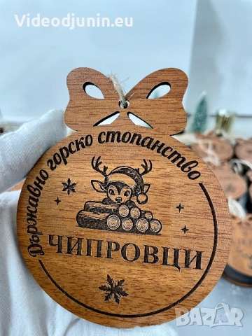 Коледна топка, снимка 2 - Сувенири от дърво - 48166037