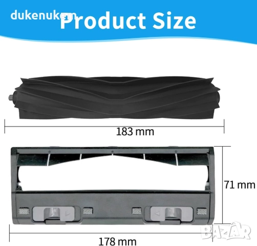 Гумена основна четка и капак за Ecovacs Deebot X1/X1 Omni/T10 и др., снимка 2 - Прахосмукачки - 52059303