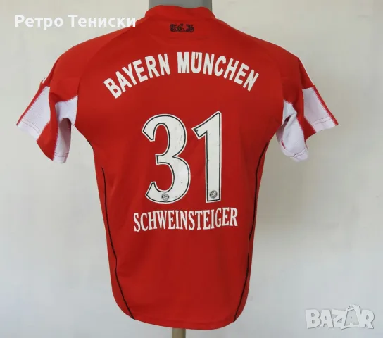 Тениска на Байерн Мюнхен • Bastian Schweinsteiger #31 • adidas • червено • размер M • сезон 2010 •