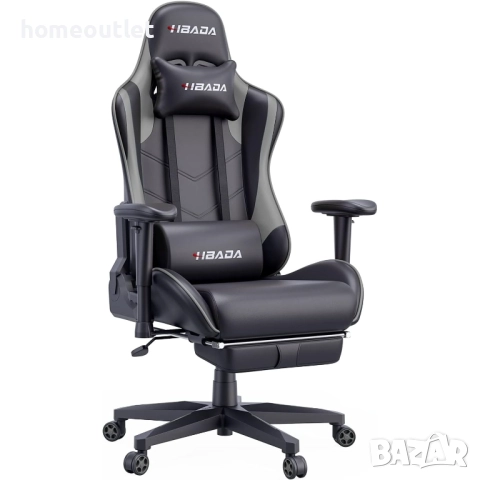 ПРОМОЦИЯ Геймърски / офис стол – ергономичен, регулируем, с висока товароносимост HBADA HDJY001GM/CB