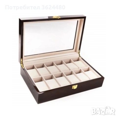 Голяма дървена кутия органайзер за часовници 4862, снимка 3 - Други - 53309273