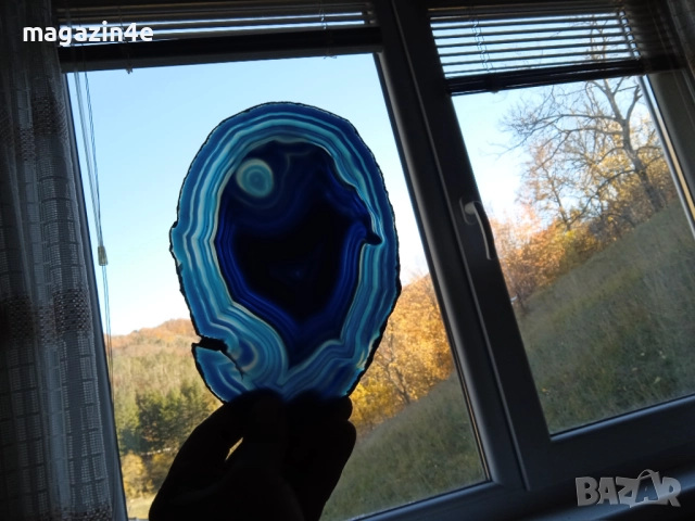 2 бр плочки от естествен ахат ,скъпоценен камък за хармония и дълголетие, Родопи,Родопис,, снимка 2 - Декорация за дома - 52266890