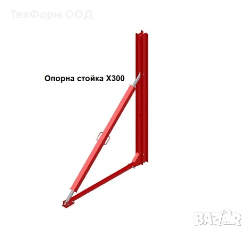 Лек едностранен кофраж на стоманобетонни стени - опорни стойки Х 300 