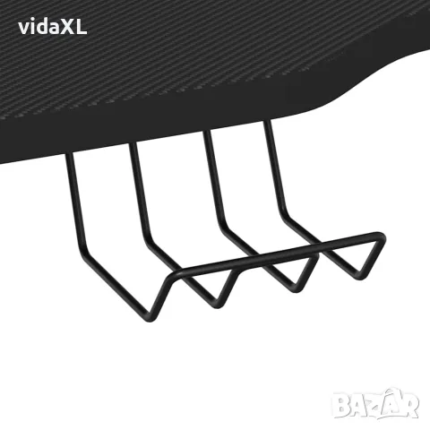 vidaXL Гейминг бюро с K-образни крака, черно, 110x60x75 см, снимка 7 - Бюра - 56146843