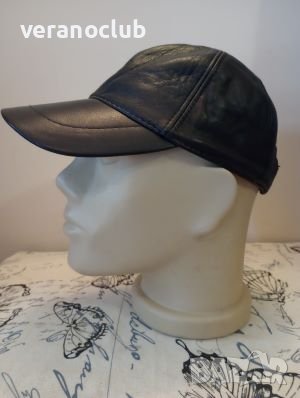 Шапка естествена кожа с козирка, снимка 2 - Шапки - 38033092