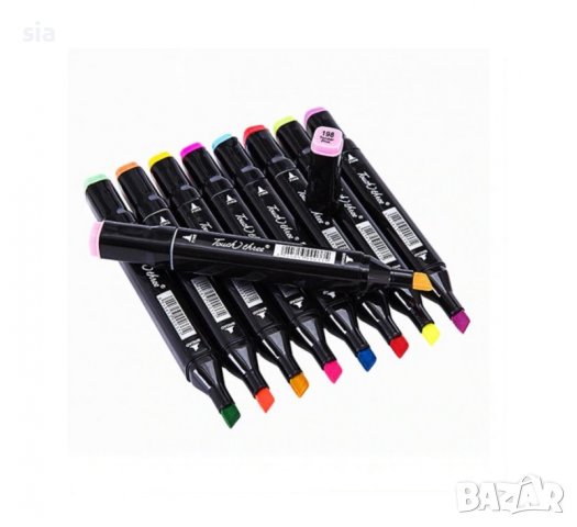 Комплект цветни маркери, 80бр, 48бр.,36бр Или 60бр, двойни, снимка 4 - Рисуване и оцветяване - 37086223