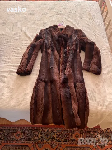 Дълго дамско палто естествено, снимка 2 - Палта, манта - 49356002