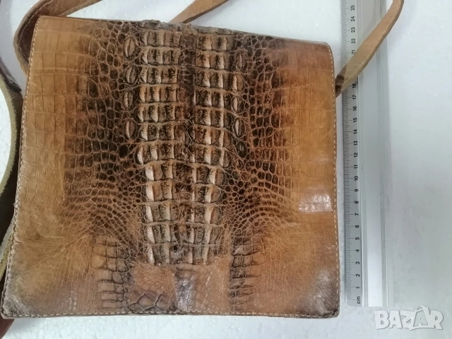 Ретро, чанта от крокидилска кожа, снимка 2 - Чанти - 53883465