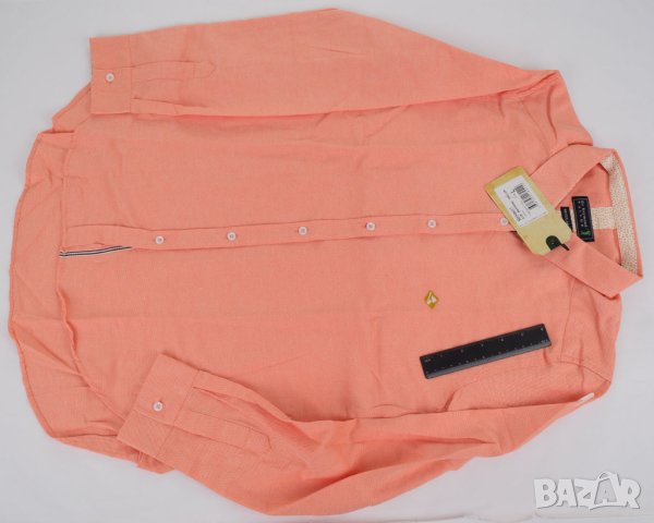 Дамска риза от памук в оранжев меланж Sir Raymond Tailor - L, снимка 7 - Ризи - 42822043