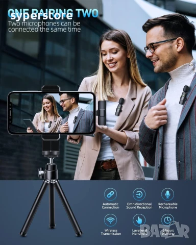 Безжичен микрофон за телефон Digital One SP01081 K9, Wireless Microphone, професионален микрофон, снимка 9 - Микрофони - 50448188