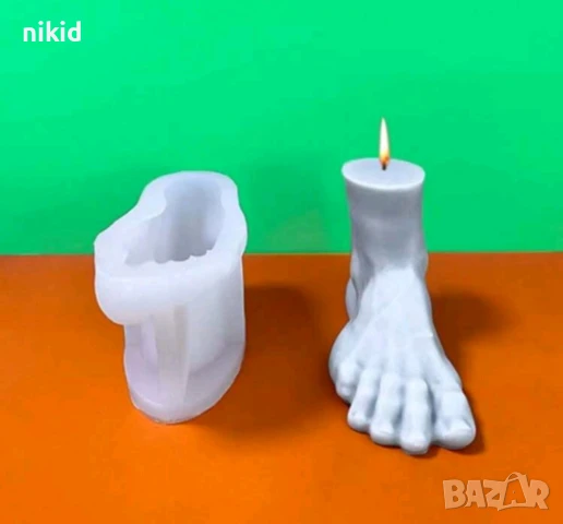 3D Крак стъполо ходило силиконов молд форма фондан шоколад гипс смола свещ декор, снимка 6 - Форми - 48716223