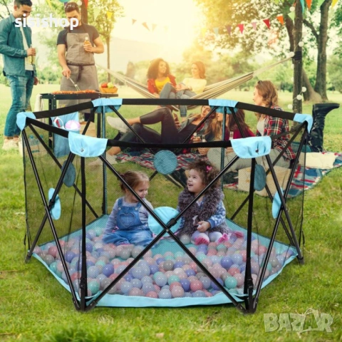 Практична бебешка кошара за пътуване – лека, стабилна и лесна за сглобяване 4265, снимка 2 - Кошарки - 53987753