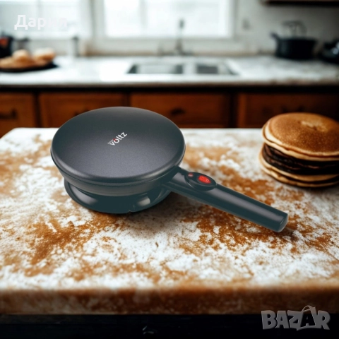 Уред за палачинки Voltz, 800W, 20 см, черен – идеален за перфектни палачинки