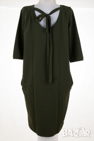 Асиметрична зелена рокля марка Tessita - XL, снимка 3 - Рокли - 37672677