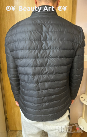 Мъжко черно пролетно яке , М, снимка 4 - Якета - 44708475