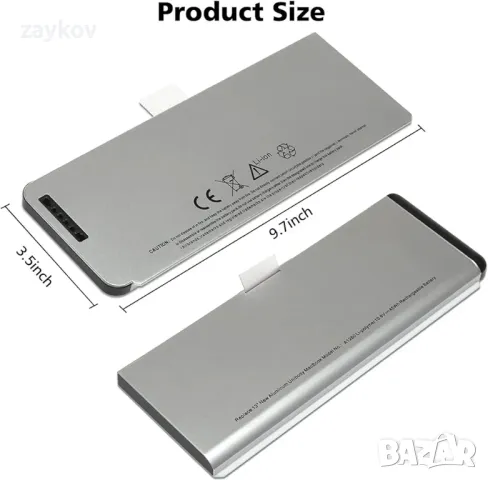 CYDZ® Батерия за лаптоп A1280 A1278 Съвместима с Apple MacBook Aluminium 13 Inch, снимка 2 - Друга електроника - 49027409