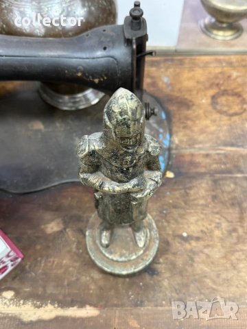 Масивна метална фигура на рицар / войн. №7807, снимка 7 - Антикварни и старинни предмети - 53019414