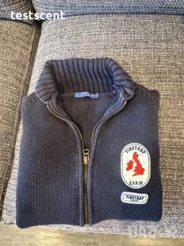мъжка плетена жилетка Firetrap Zip Up Cardigan Size XL кардиган Vintage , снимка 5 - Пуловери - 54311632