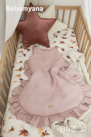 Babyly ленено чувалче 70 см 2 тог – розово, снимка 2 - Спални чували за бебета и деца - 44763901