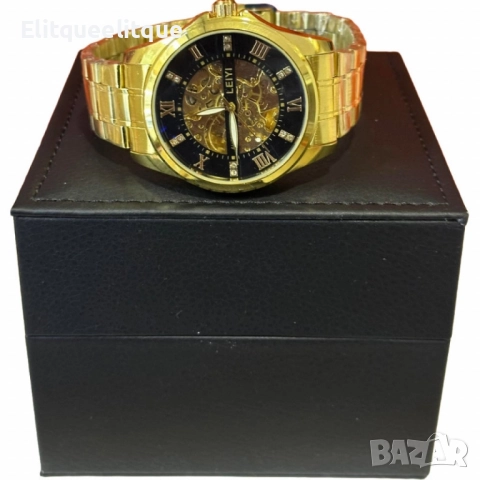 Луксозен златен часовник LEIYI – елегантност и стил в едно, снимка 2 - Мъжки - 52278149