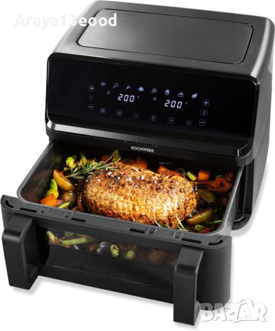 Двоен еър фрайър с разделяема камера Rachs Kochwerk 9L, 2700 W, снимка 12 - Фритюрници - 54068033