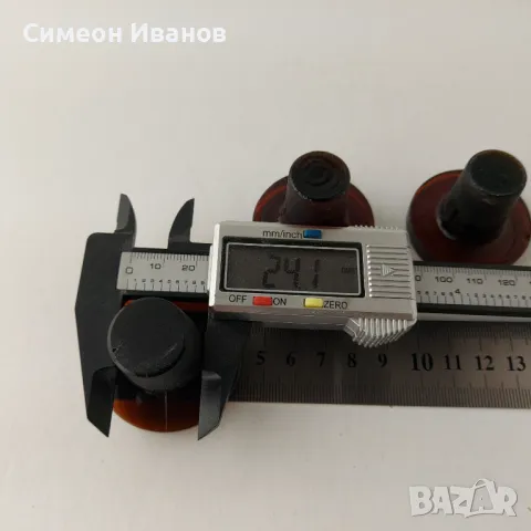 Лот от 3 стъклени тапи за аптекарски шишета B0026, снимка 4 - Други ценни предмети - 48664194