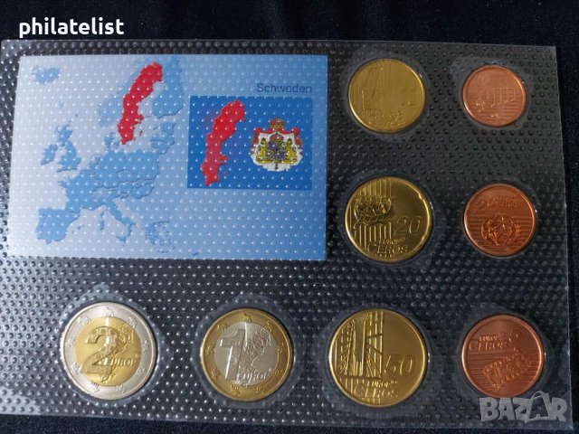 Пробен Евро Сет - Швеция 2006 , 8 монети , снимка 2 - Нумизматика и бонистика - 44265670