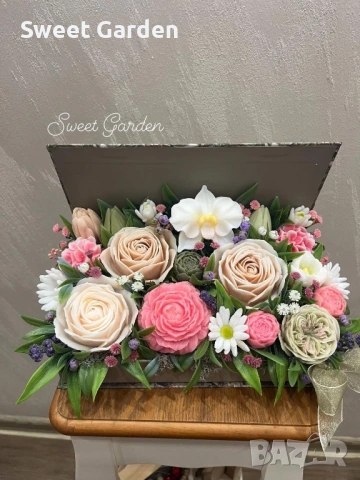 Аранжировки от ароматни сапунени цветя.., снимка 4 - Подаръци за жени - 54091043