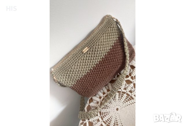 Дамски модерни плетени чанти с дълги дръжки, различни модели