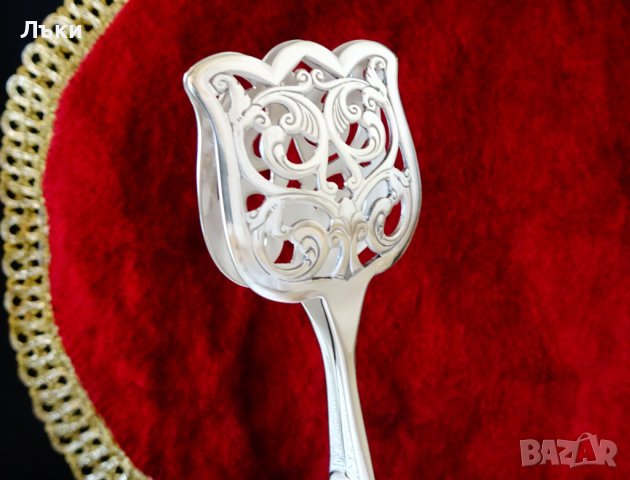 Посребрена щипка за сервиране,бижу. , снимка 6 - Прибори за хранене, готвене и сервиране - 44478707