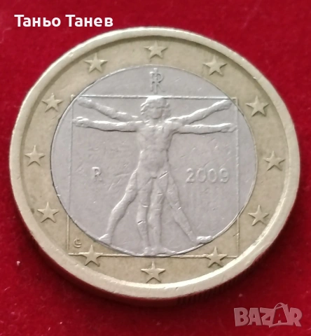 1Евро Италия-2009г със лек дефект, снимка 4 - Нумизматика и бонистика - 54177153