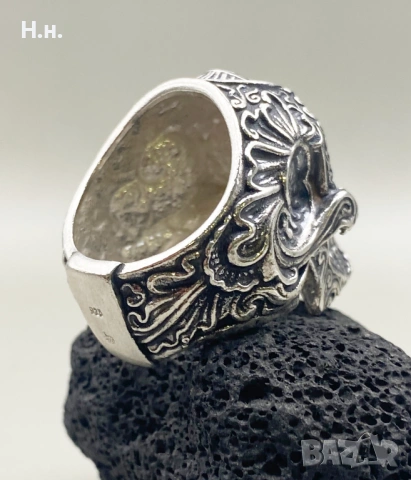 Масивен Сребърен пръстен, снимка 5 - Пръстени - 54117466