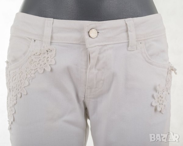 Бял дамски панталон Phard - W33, снимка 4 - Панталони - 42652835