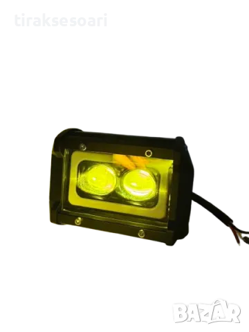 Диоден халоген LED с 3 лупи диода и габарит с жълта и бяла светлина, снимка 3 - Аксесоари и консумативи - 49454410