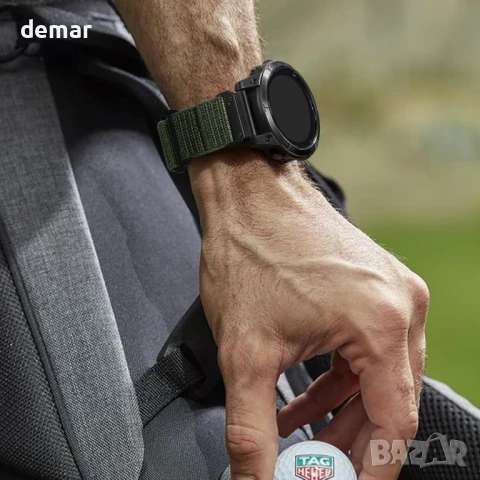 Каишка за часовник Bandletic 22 мм, съвместима с Garmin Fenix 6 Pro - Fenix 7/6/8/5, зелена, снимка 7 - Каишки за часовници - 51104951