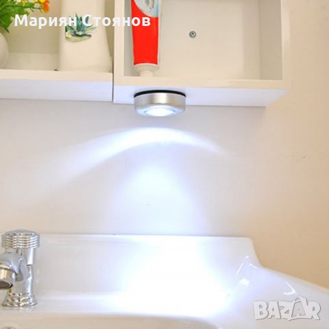 Сензорна LED лампа за шкафове гардероби таван стена килер светодиодна нощна, снимка 2 - Лед осветление - 29433106