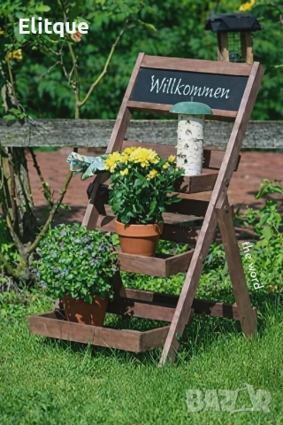 Елегантна и практична поставка за цветя, с три нива, снимка 2 - Други стоки за дома - 53250185