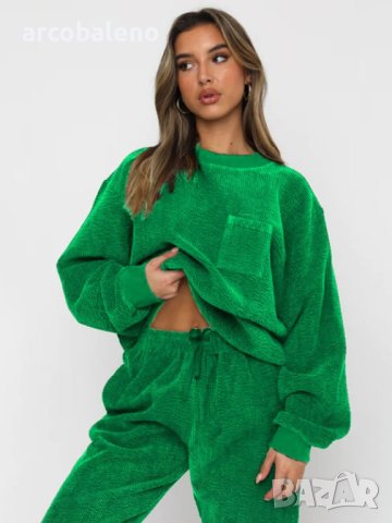 Дамски ежедневен комплект от две части от рипсено кадифе, 7цвята, снимка 10 - Комплекти - 44313760